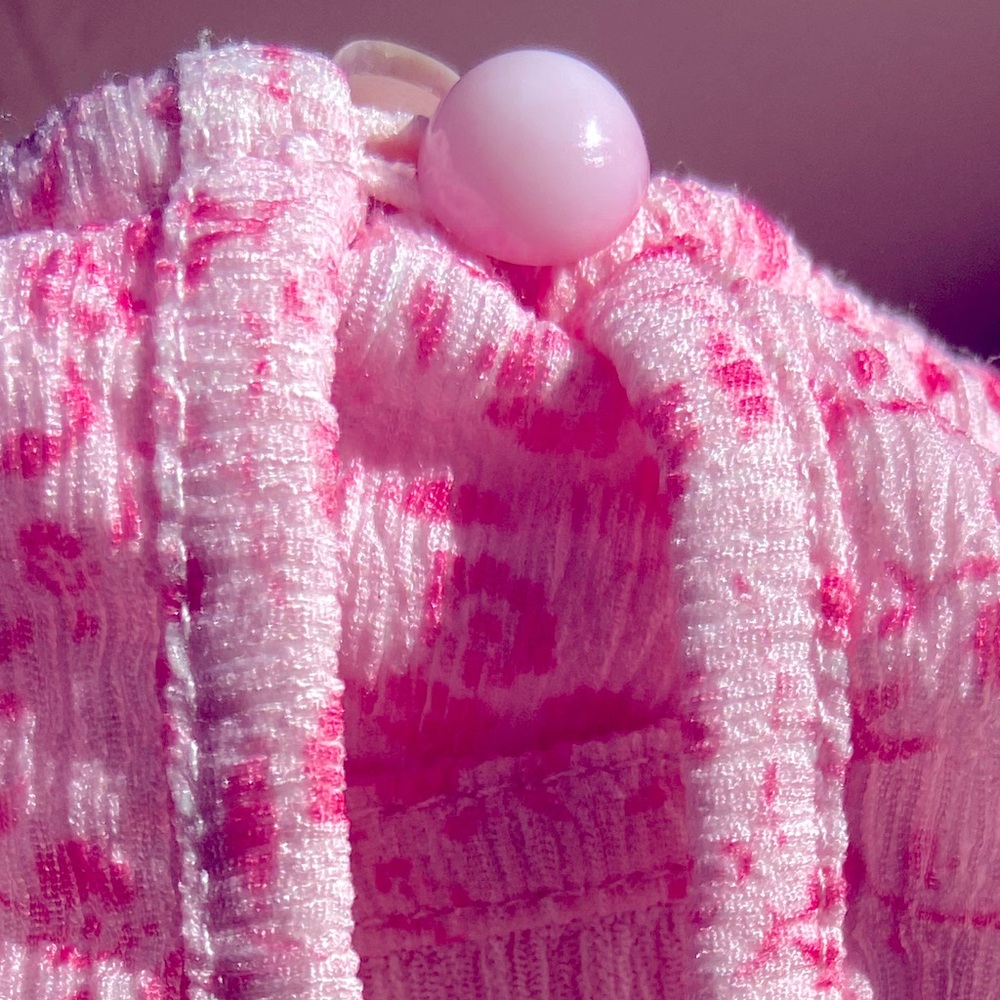 Floral Print Pretty Pink Blouse - Picture 5 of 5